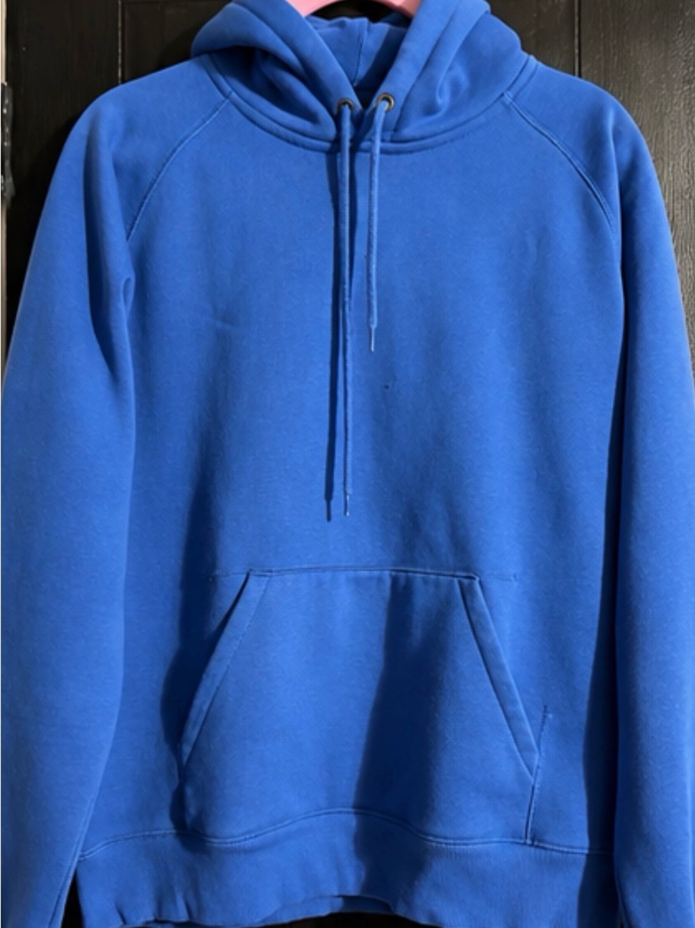 Carhartt WIP Royal Blue Pullover Hoodie with Kangaroo Pocket size L